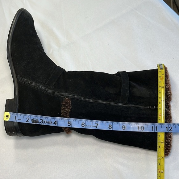 Stuart Weitzman Mid-calf Suede Moto Boots, Women’s 7.5 - Picture 13 of 13